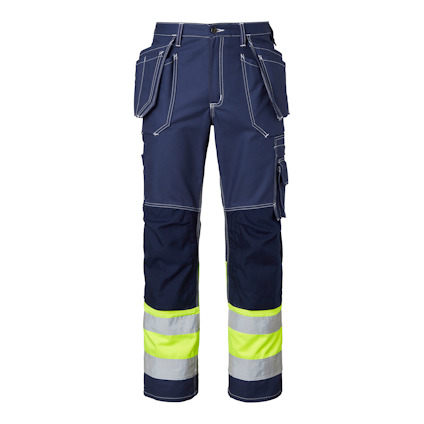 BYXA 2515 CRAFTSMEN HI-VIS MARINBLÅ/VARSELGUL D100