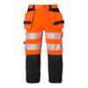 VARSELBYXA 314 CRAFTSMEN 3/4 VARSELORANGE/SVART C58