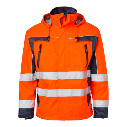 SKALJACKA 5217 HI-VIS VARSELORANGE/MARINBLÅ 4XL