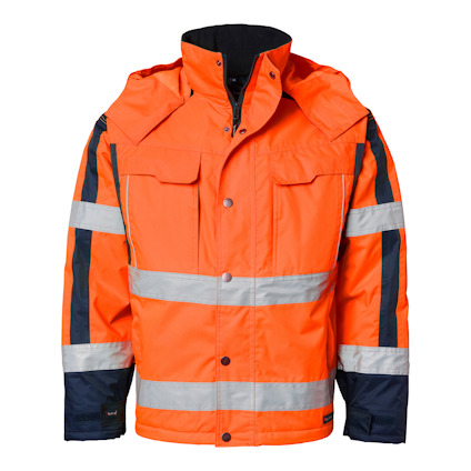 VINTERJACKA 5317 HI-VIS VARSELORANGE/MARINBLÅ S