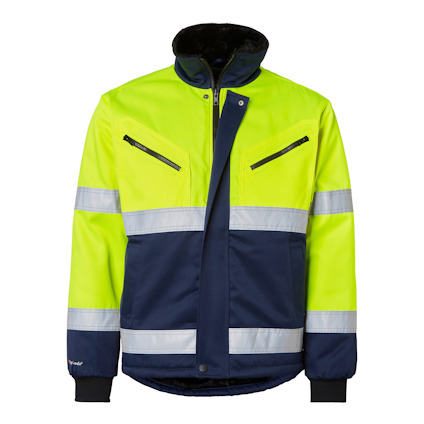VINTERVARSELJACKA 5616 HI-VIS VARSELGUL/MARINBLÅ XXL