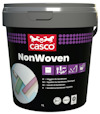 Hink med Casco NonWoven vägglim, etikett med instruktioner och symboler.