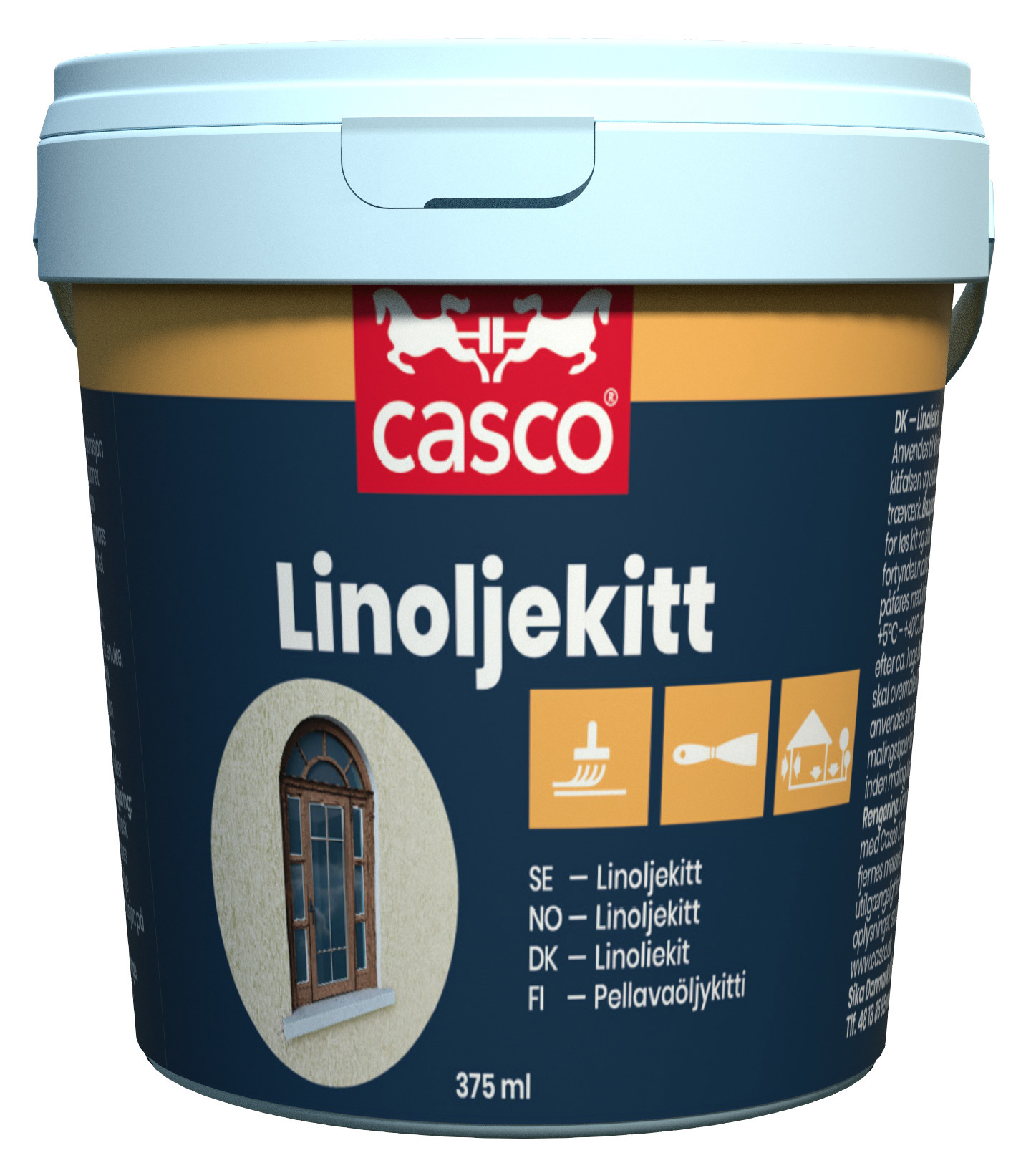LINOLJEKITT FOGMASSA NATUR CASCO 375 ML - Casco
