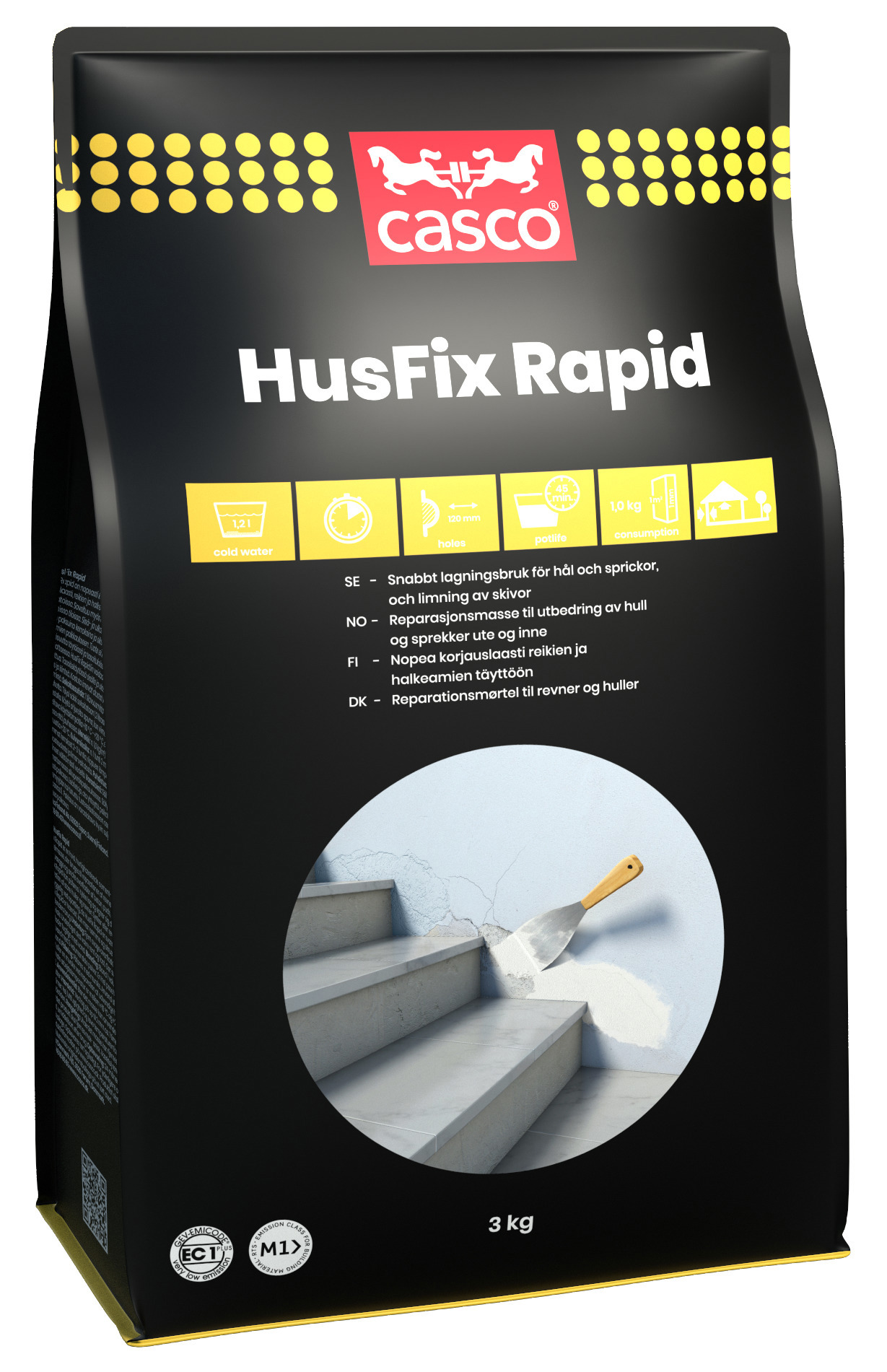 VÄGGSPACKEL HUSFIX RAPID CASCO 3 KG - Casco