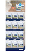 Ställ med Bona golvrengöringsprodukter, text: "Redo för sommaren?", "Rengör dina utegolv med Bona Träolja" och "Bona".