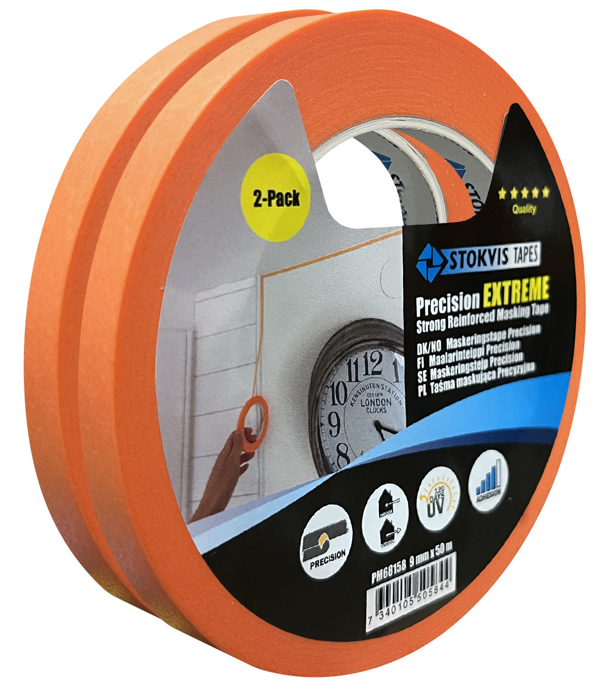 MASKERINGSTEJP, PRECISION, EXTREME, ORANGE, 9 MM X 50 M - 