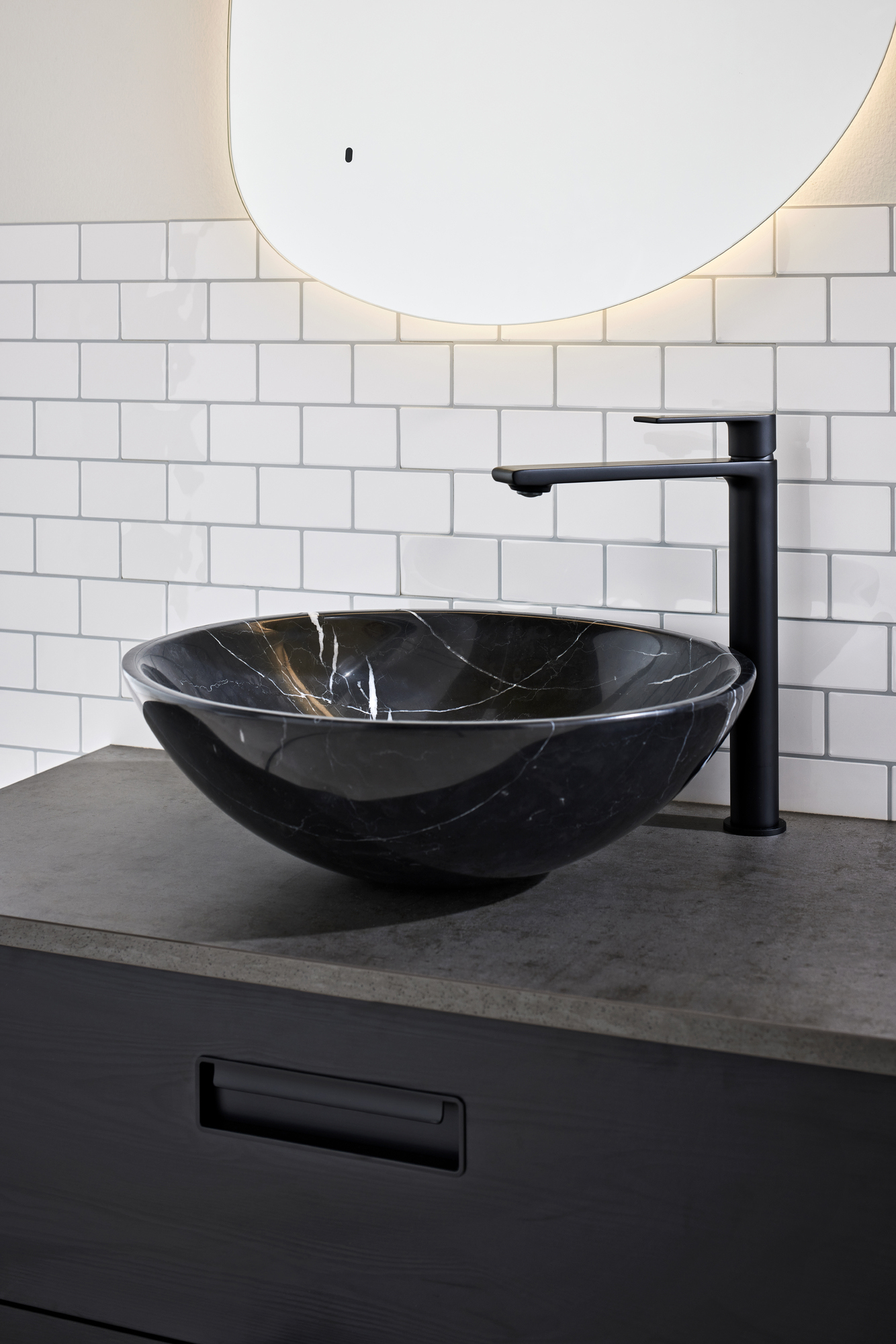 TVÄTTSTÄLL MARBLE SVART - Hafa