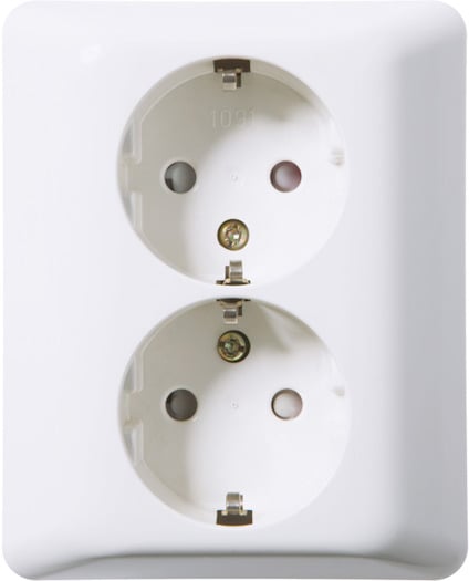 VÄGGUTTAG RS 2-V JORD INF RV NORDIC RENVIT