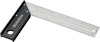 Vinkelhake med svart handtag och metallisk mätsticka med centimeter- och millimeterskalor. Text: "Hultafors".