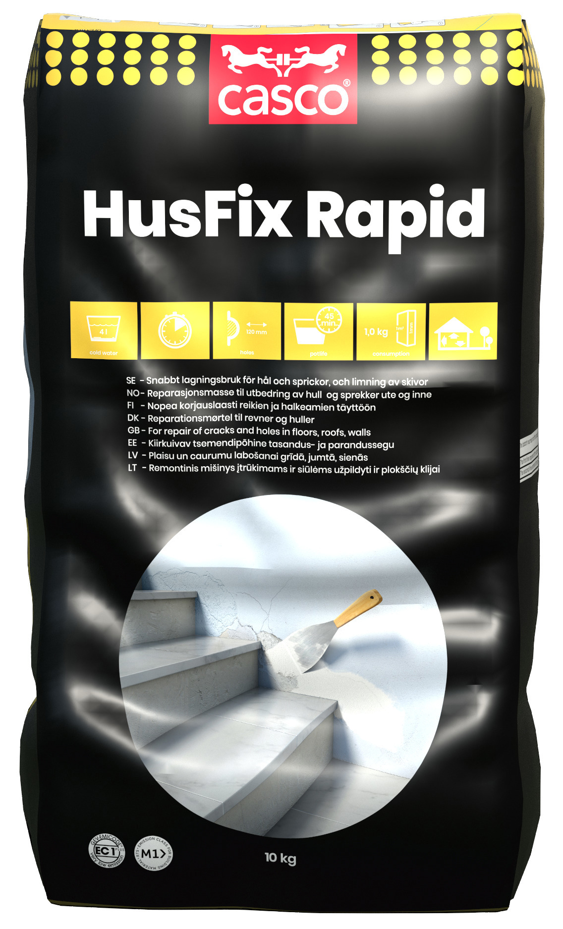 VÄGGSPACKEL HUSFIX RAPID CASCO 10 KG - Casco
