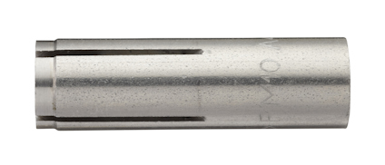 Metallcylinder med slitsar i ena änden.