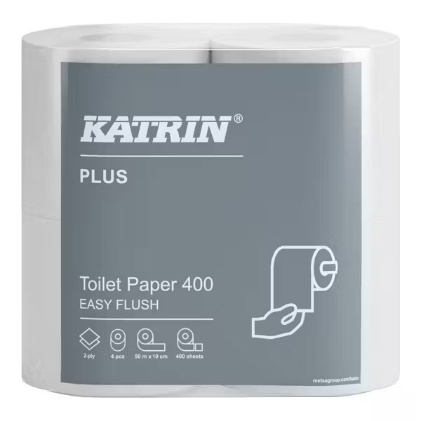 TOALETTPAPPER PLUS 400 EF KATRIN 2-LAGER 4-PACK - Luna