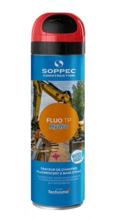 MÄRKFÄRG FLUO TP HYDRO SOPPEC RÖD 500 ML