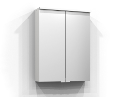 SPEGELSKÅP BLOC VIT LED EL 2HYLL TVLJ 55X71,6X15,1CM