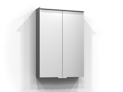 SPEGELSKÅP BLOC GRÅ LED EL 2HYLL 50X71,6X15,1CM
