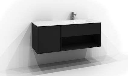 UNDERDEL EPOS RELIEF SVART ASK1+1L ÖPPEN INTHT 120X45