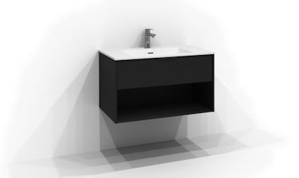 UNDERDEL EPOS RELIEF SVART ASK1LÅD ÖPPEN INTHT 80X45X45,3CM
