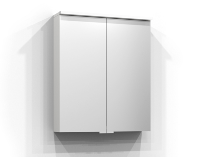 SPEGELSKÅP BLOC VIT LED EL 2HYLL TVLJ 60X71,6X15,1CM