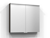 SPEGELSKÅP SAREK BRUN ASK LED EL 2HYLL TVLJ 80X71,6X15,1CM