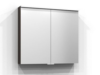 SPEGELSKÅP SAREK BRUN ASK LED EL 2HYLL TVLJ 80X71,6X15,1CM