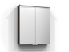 SPEGELSKÅP SAREK BRUN ASK LED EL 2HYLL TVLJ 60X71,6X15,1CM