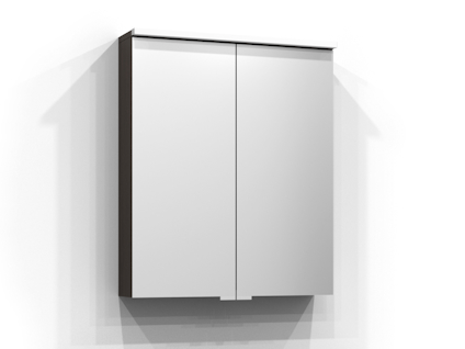 SPEGELSKÅP SAREK BRUN ASK LED EL 2HYLL TVLJ 60X71,6X15,1CM