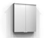 SPEGELSKÅP BLOC GRÅ LED EL 2HYLL 60X71,6X15,1CM