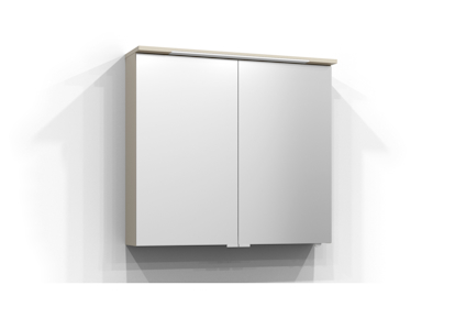 SPEGELSKÅP SKURU SAND LED EL 2HYLL TVLJ JFB 81X72,5X19CM