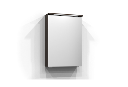 SPEGELSKÅP SKURU BRUN ASK LED EL 2HYLL TVLJ JFB 51X72,5X19CM