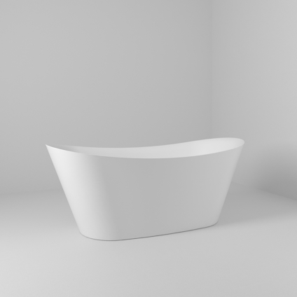 LUCITEBADKAR SKAGEN VIT MATT VÄGGFRISTÅENDE 170X68X80CM
