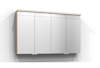 SPEGELSKÅP SKURU PUR EK LED EL2HYLL TVLJ JFB 121X72,5X19CM