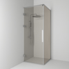 HÖRNDUSCH LANGFOSS RAK/FAST ALU MATT BRONSGLAS 90X230X92CM