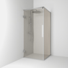 HÖRNDUSCH LANGFOSS RAK/FAST ALU MATT BRONSGLAS 90X200X92CM