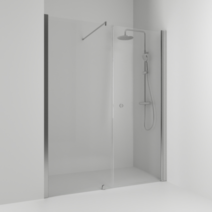 NISCHDUSCH SKOGA RAK/FAST ALU MATT KLAR INTHT 140X198X3CM