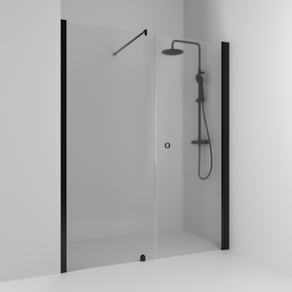 NISCHDUSCH SKOGA RAK/FAST SVART MATT FROST INTHT 140X198X3CM