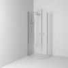 HÖRNDUSCH SKOGA U-FORMAD ALU BLANK KLAR INTHT 90X198X67CM