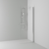 SKÄRMVÄGG SKOGA RAK ALU BLANK FROST INTHT 57X198X3CM
