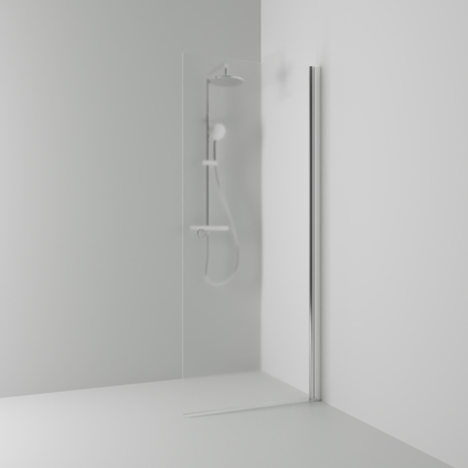 SKÄRMVÄGG SKOGA RAK ALU BLANK FROST INTHT 57X198X3CM