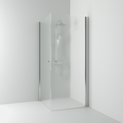 HÖRNDUSCH SKOGA RAK ALU BLANK FROST INTHT 70X198X70CM