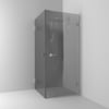 HÖRNDUSCH 180° RAK KROM RÖK 90X200X80CM