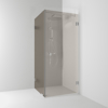 HÖRNDUSCH 180° RAK/FAST KROM BRONSGLAS 80X200X80CM