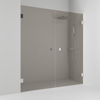 NISCHDUSCH 180° RAK KROM BRONSGLAS DUBBEL 176,5X200X0,8CM