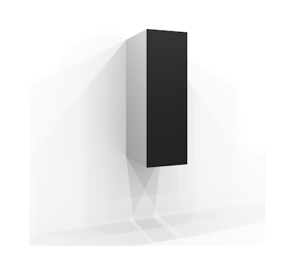 DÖRR HÖGSKÅP TVÄTT & TORK SVART ASK 40X122X1,6CM