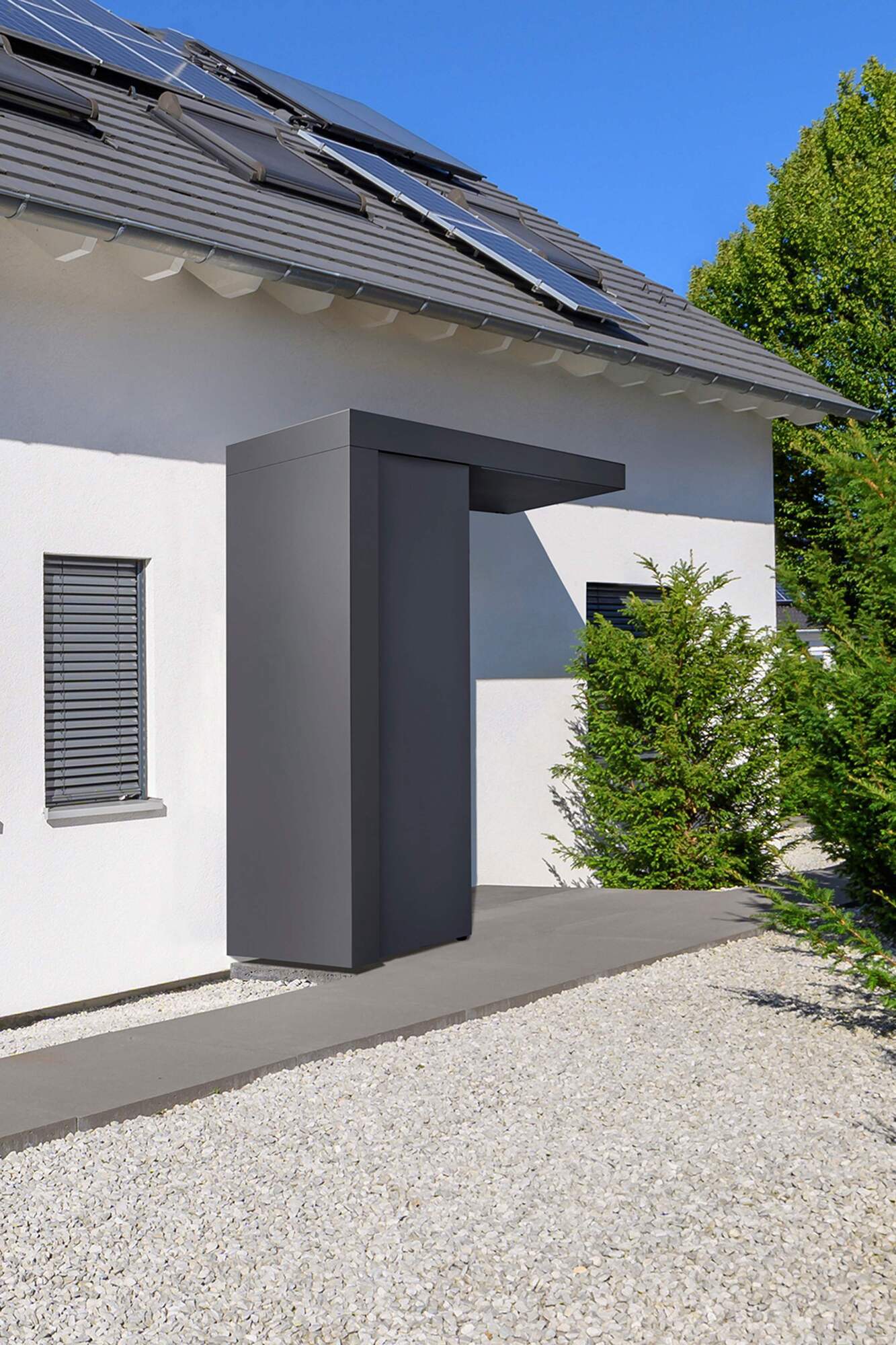 EXTRAVÄGG VINDSKYDD GOP BLOCK BS 55 ALU ANTRACIT - Glasfiber & Plastprodukter