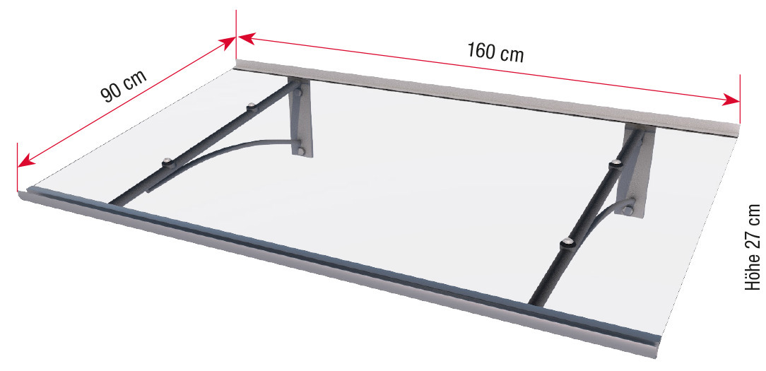 ENTRÉTAK GOP PHOENIX PT/GR 160AKRYL ALU ANTRACIT - Glasfiber & Plastprodukter