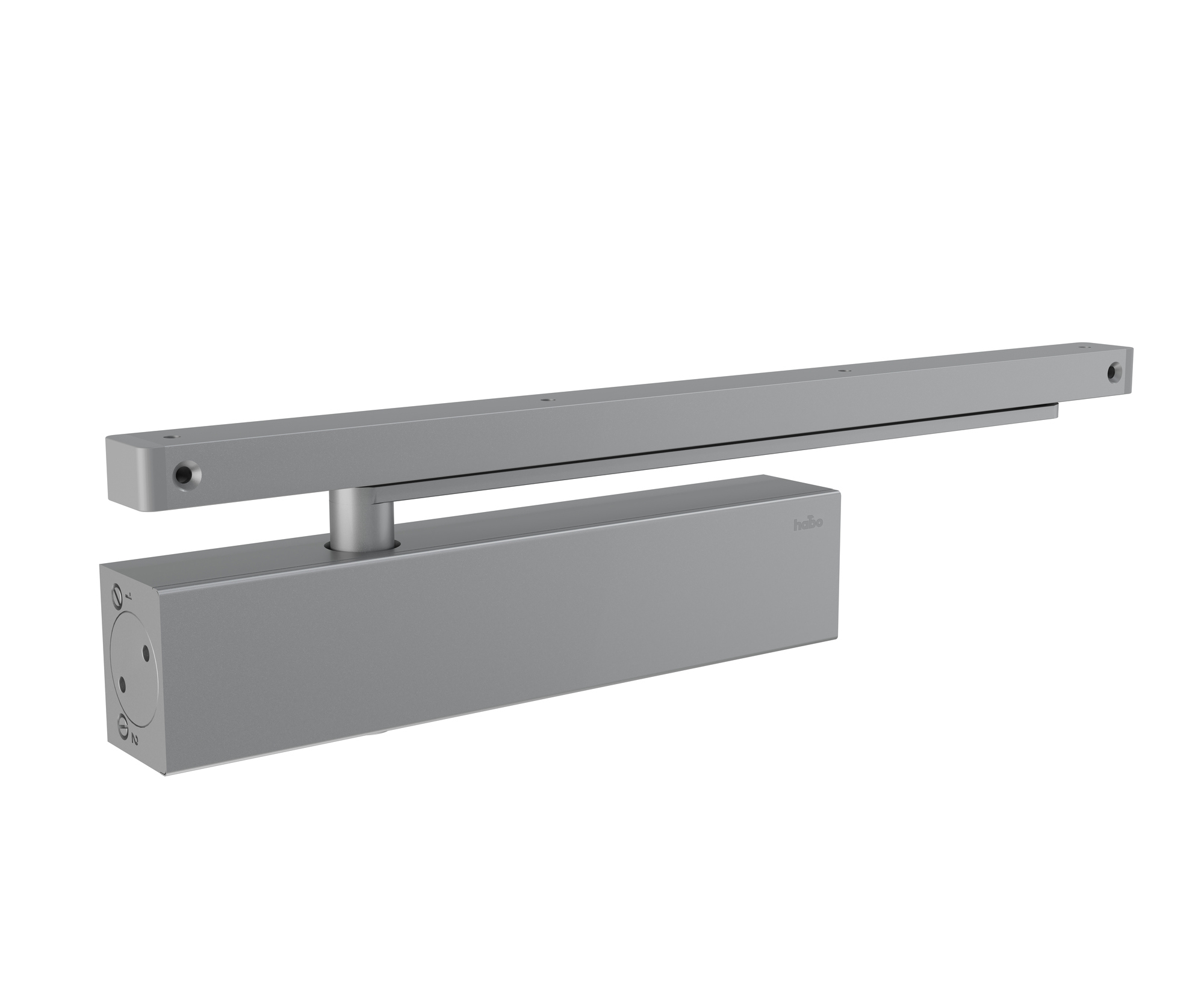 DÖRRSTÄNGARE 500 SILVER MED GLIDARM - Habo