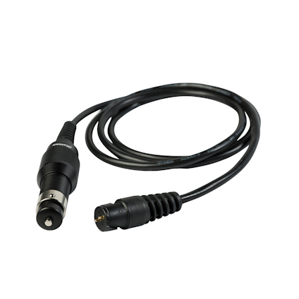 Svart laddkabel med runda kontakter och märkning "SCANGRIP".