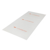 Tre vita plastskivor med orange text "COVERBOARD" och "TERO".