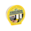 Rund gul förpackning med texten "Frogtape" och en bild på maskeringstejp.