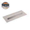 Rektangulärt slipstål med handtag och logotypen "SWITCH SYSTEM" i övre vänstra hörnet.